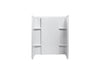 Sterling Accord 48" x 36" Vikrell seated shower wall set with Aging in Place backerboards - White