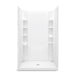 Sterling 72320106 STORE+ 48" x 34" Vikrell® Shower with Aging in Place Backerboards, Center Drain, White