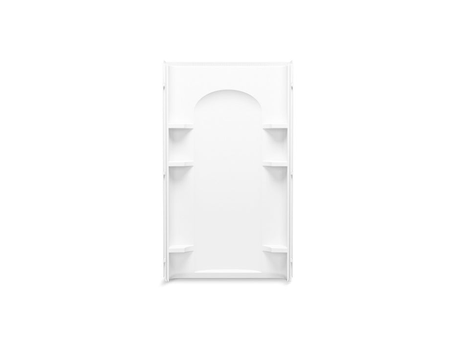 Sterling Curve 42" Vikrell shower back wall with Aging in Place backerboards - White