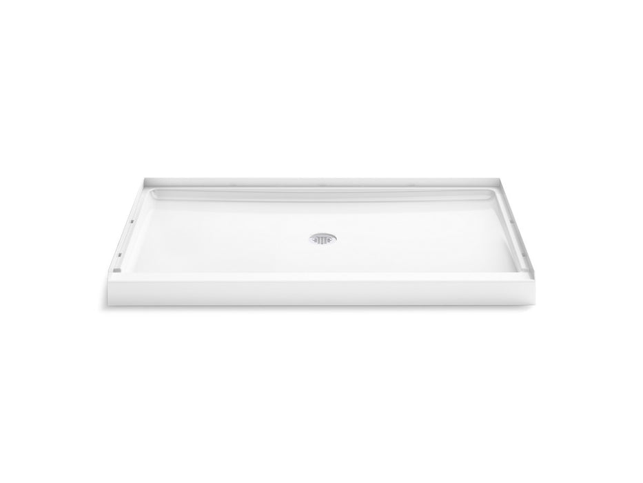 Sterling GUARD+ 60" x 36" Vikrell shower base, center drain - White