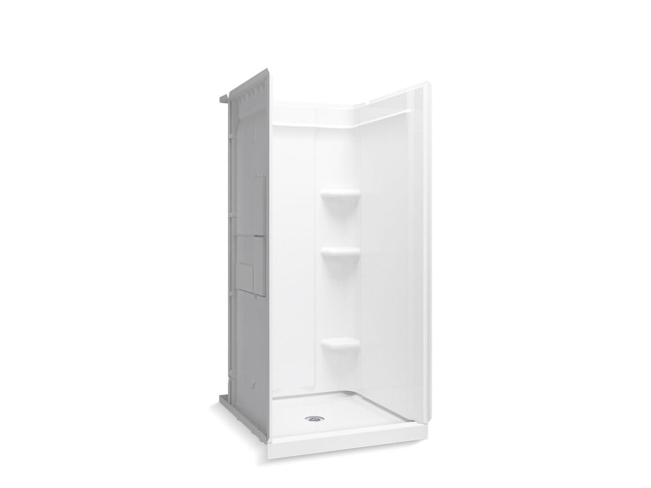 Sterling 72400106 Medley 36" x 34" Vikrell® Shower with Aging in Place Backerboards, Center Drain, White