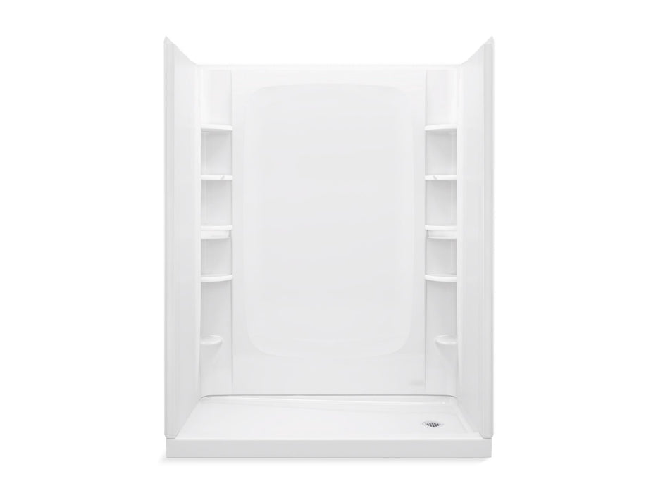Sterling 72420120 STORE+ 60" x 32" Vikrell® Shower, Right Drain, White