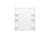 Sterling Medley 60" Vikrell shower back wall with Aging in Place backerboards - White