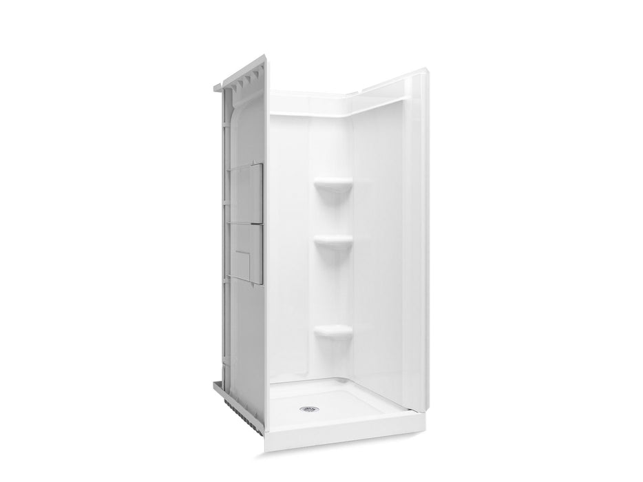 Sterling 72450106 Medley 36" x 36" Vikrell® Shower with Aging in Place Backerboards, Center Drain, White