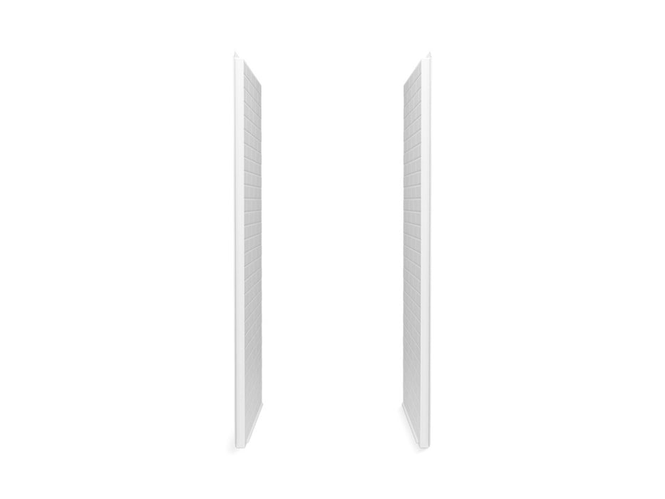 Sterling Traverse 34" x 72-1/4" Vikrell shower end wall set with Aging in Place backerboards - White