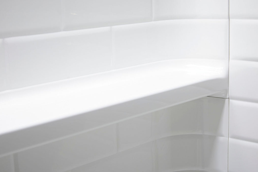 Sterling 72530100 Traverse 60" x 34" x 75" Vikrell® Shower, Center Drain, White