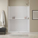 Sterling 72530106 Traverse 60" x 34" x 75" Vikrell® Shower with Aging in Place Backerboards, Center Drain, White