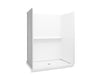 Sterling 72530106 Traverse 60" x 34" x 75" Vikrell® Shower with Aging in Place Backerboards, Center Drain, White
