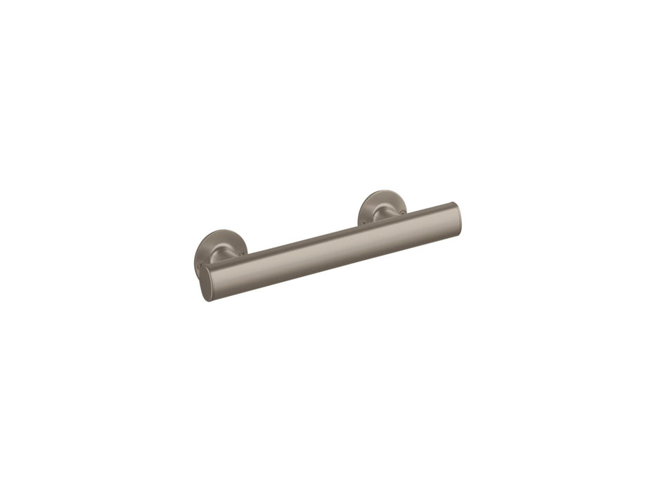 Sterling12"straightgrabbar - Nickel Frame Finish with Smooth/Clear Glass Texture