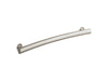 Sterling34"curvedgrabbar - Nickel Frame Finish with Smooth/Clear Glass Texture