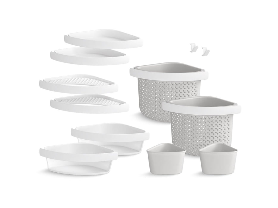 Sterling 88038100 STORE+ 12-piece Basket Accessory Kit, White