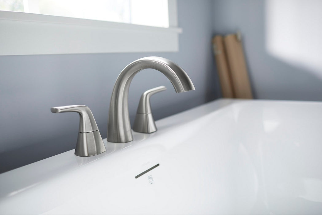 Sterling Medley Deck-mount bath faucet trim - Vibrant Brushed Nickel