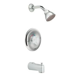 Moen T183EP Chateau Collection Posi-Temp Pressure Balanced Tub and Shower Trim in Chrome