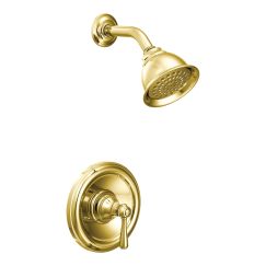 Moen T2112 Kingsley Collection Single Handle Posi-Temp Pressure Balanced Shower Trim in Polished Brass