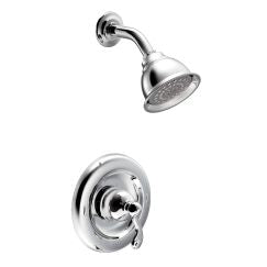 Moen T2122 Traditional Single Handle Pressure Balanced Shower Trim in Chrome