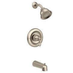 Moen T2123EP Traditional Tub and Shower Trim Package with Single Function Shower in Spot Resist Brushed Nickel