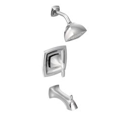 Moen T2693EP Voss Posi-Temp Pressure Balanced Tub and Shower Trim with 1.75 GPM Shower Head and Tub Spout in Chrome