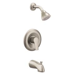 Moen T2803 Method Posi-Temp Pressure Balanced Tub and Shower Trim with 2.5 GPM Shower Head and Tub Spout in Brushed Nickel