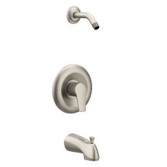 Moen T2803NH Method Single Handle Pressure Balance Tub and Shower Faucet Trim without Showerhead in Brushed Nickel