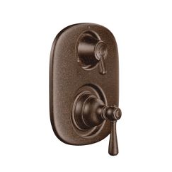 Moen T4111 Kingsley Double Handle Moentrol Pressure Balanced with Volume Control and Integrated Diverter Valve Trim in Oil Rubbed Bronze