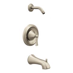 Moen T4503NH Wynford Single Handle Posi-Temp Pressure Balanced Tub and Shower Trim with Shower Arm Only (Less Valve) in Brushed Nickel