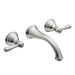 Moen T6107 Kingsley Wall Mount Two Handle Low-Arc Bathroom Faucet Trim Kit in Chrome