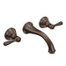Moen T6107 Kingsley Wall Mount Two Handle Low-Arc Bathroom Faucet Trim Kit in Oil Rubbed Bronze