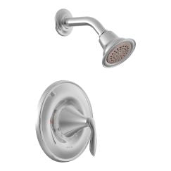 Moen T62132 Eva Single Handle Posi-Temp Pressure Balanced Shower Trim with Shower Head in Chrome