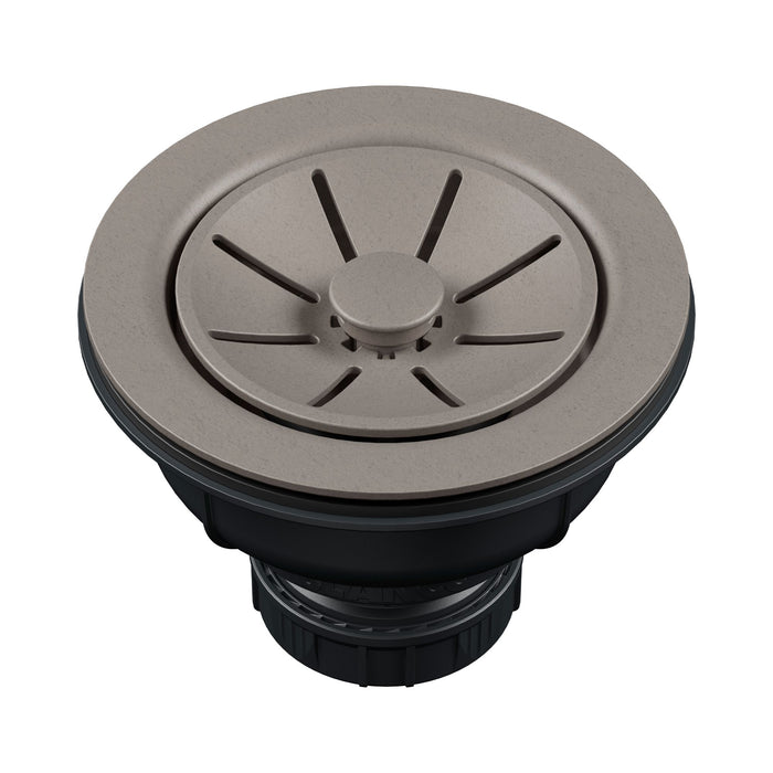 BLANCO Essential Silgranit Color-Matched 3.5" Basket Strainer with Turn-to-Close Design - Truffle