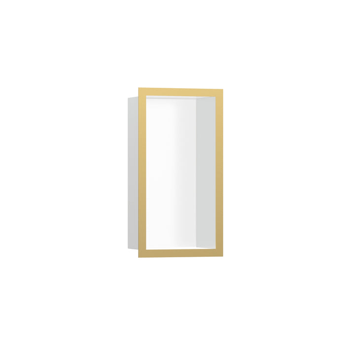 hansgrohe XtraStoris Individual Wall Niche Matte White with Design Frame 12"x 6"x 4"