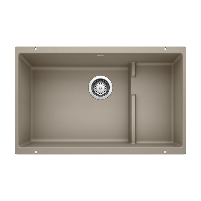 BLANCO 519456 Precis Cascade Super Single Kitchen Sink with Colander - Truffle