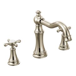 Moen TS22101 Weymouth Two Handle High Arc Roman Tub Faucet in Polished Nickel