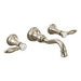 Moen TS42106 Weymouth Two Handle High Arc Wall Mount Bathroom Faucet in Polished Nickel