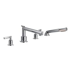 Moen TS93004 Arris Two Handle Diverter Roman Tub Faucet Includes Hand Shower in Chrome