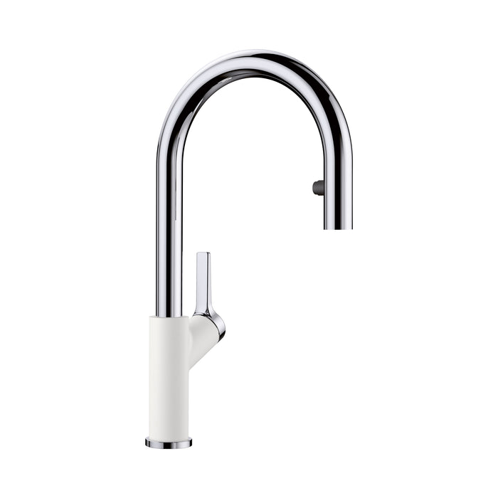 BLANCO Urbena Pull-Down Dual-Spray Kitchen Faucet - Chrome/White
