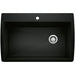 BLANCO 442917 Diamond Super Single Dual Mount Kitchen Sink - Coal Black
