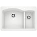 BLANCO 440200 Diamond 1-1/2 Double Bowl Dual Mount Kitchen Sink - White