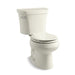 KOHLER 3947-T-96 Wellworth Two-Piece Round-Front 1.28 Gpf Toilet With Tank Cover Locks And 14" Rough-In in Biscuit
