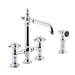 KOHLER K-76519-3M Artifacts deck-mount bridge kitchen sink faucet with prong handles and sidespray