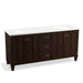 KOHLER K-99525-LG-1WB Damask 72" bathroom vanity cabinet with furniture legs, 4 doors and 3 drawers