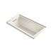 KOHLER K-1167-LFG-96 Underscore Rectangle 60" x 30" alcove BubbleMassage(TM) Air Bath with integral flange and left-hand drain