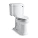 KOHLER 3837-RA-0 Devonshire Comfort Height Two-Piece Elongated 1.28 Gpf Chair Height Toilet With Right-Hand Trip Lever in White