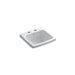 KOHLER K-6015-2 Gimlet 15-1/4" x 15-1/4" x 6-1/2" top-mount bar sink with 2 faucet holes