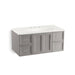 KOHLER K-99563-1WT Damask 42" wall-hung bathroom vanity cabinet with 1 door and 4 drawers