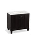 KOHLER K-99518-LG-1WU Damask 36" bathroom vanity cabinet with furniture legs and 2 doors