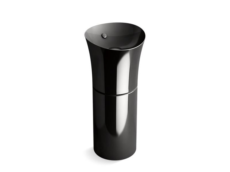 KOHLER 20701-7 Veil Pedestal Bathroom Sink in Black