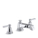 KOHLER T13140-4B-CP Pinstripe Deck-Mount Bath Faucet Trim For High-Flow Valve With Lever Handles, Valve Not Included in Polished Chrome