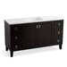 KOHLER K-99536-LG-1WU Poplin 60" bathroom vanity cabinet with legs, 2 doors and 6 drawers