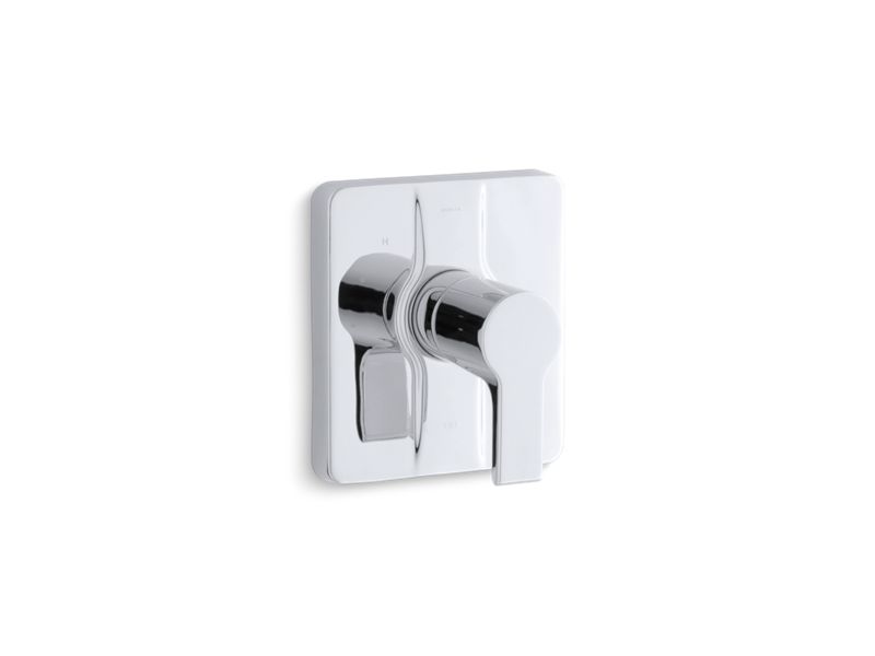 KOHLER TS10448-4-CP Singulier Rite-Temp(R) Valve Trim With Lever Handle in Polished Chrome
