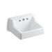 KOHLER K-2703-EH-0 Hampton 22" x 19" wall-mount bathroom sink less Triton faucet